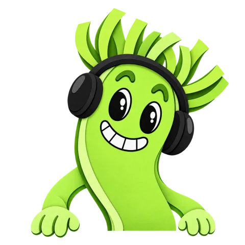 Mascota de Tecnobox con una caja